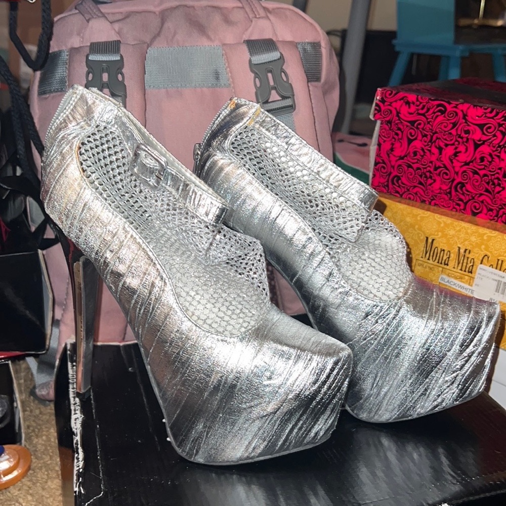 Silver heels